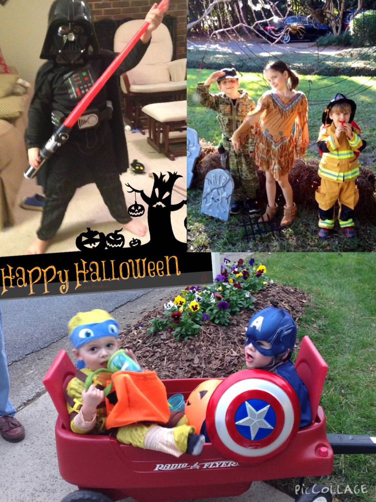 All Six Grandchildren in last year's costumes.