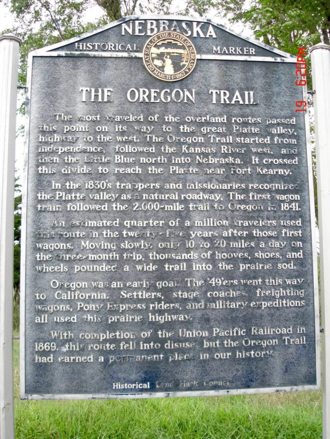 The Oregon Trail Historic Marker