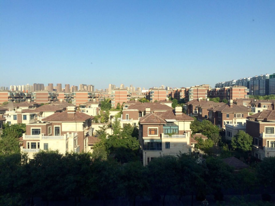 This was the view from our room. These are high end homes in the middle of the city. 