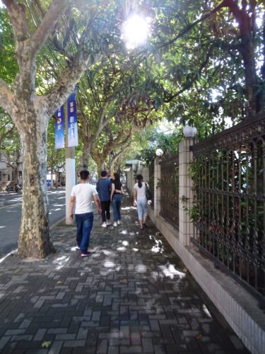 A city street in Shanghai