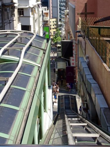 Mid Levels Escalator in Hong Kong